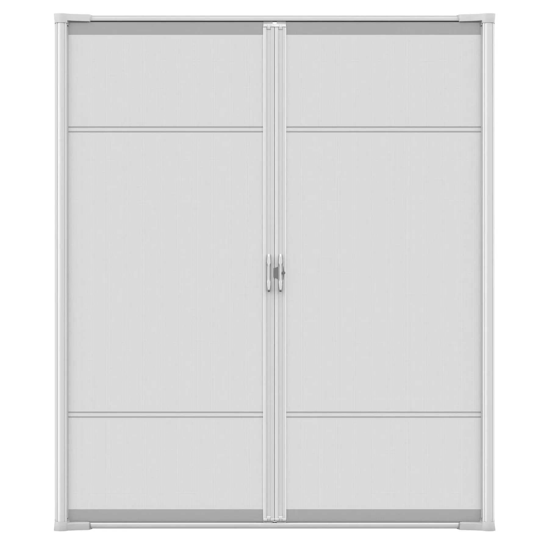 Brisa White Retractable Screen Door 96" Double