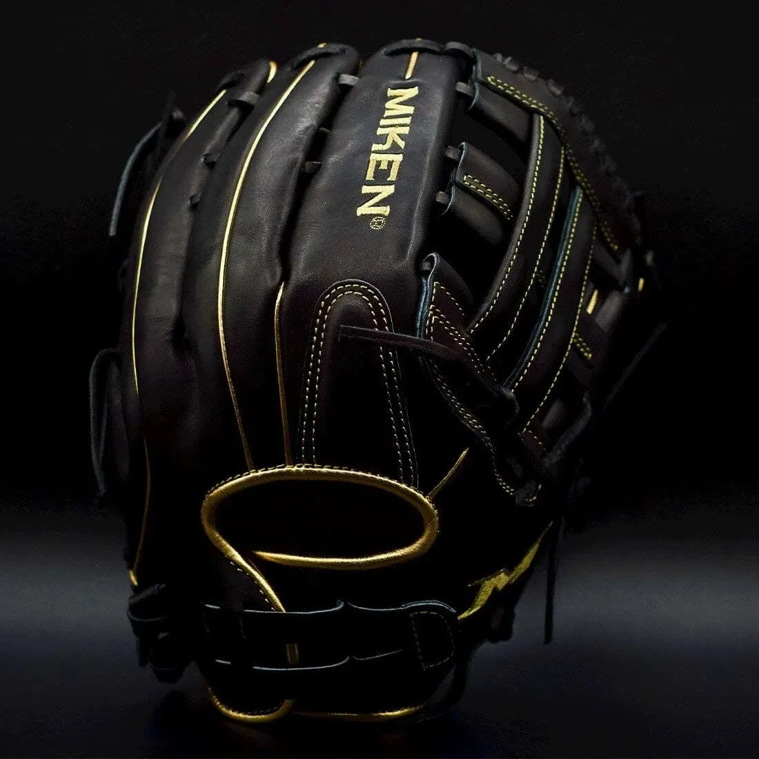 Miken Gold Limited Edition 14" Slowpitch Glove: PRO140-BG