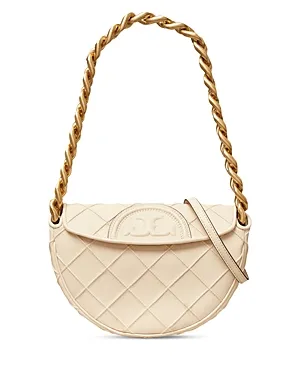 Tory Burch Mini Fleming Soft Crescent Shoulder Bag