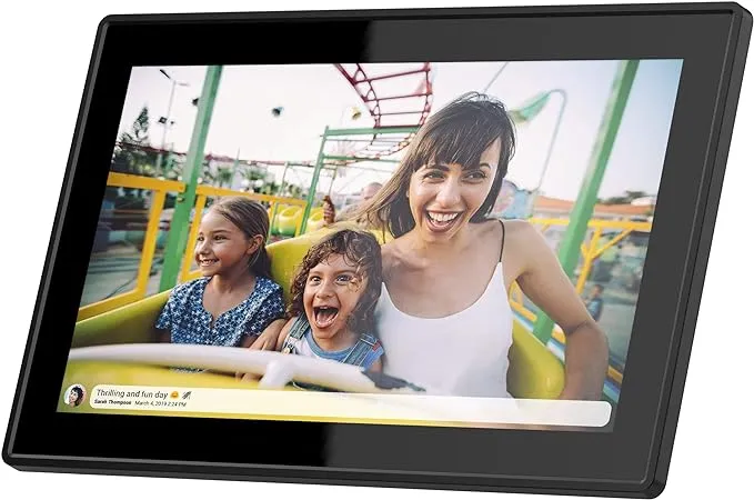 15.6 Inch 16GB WiFi Picture Frame with FHD 1920x1080 IPS Display,Touch Screen,Send Photos or Small Videos from Anywhere in The World, Wall Mountable, Portrait and Landscape(Black)