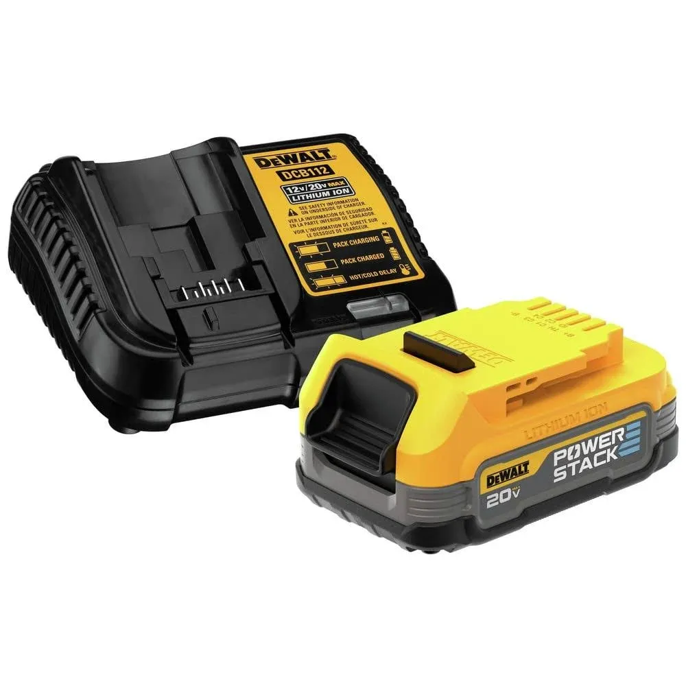 DeWalt Powerstack 20V Max Compact Battery Charger Starter Kit - DCBP034C