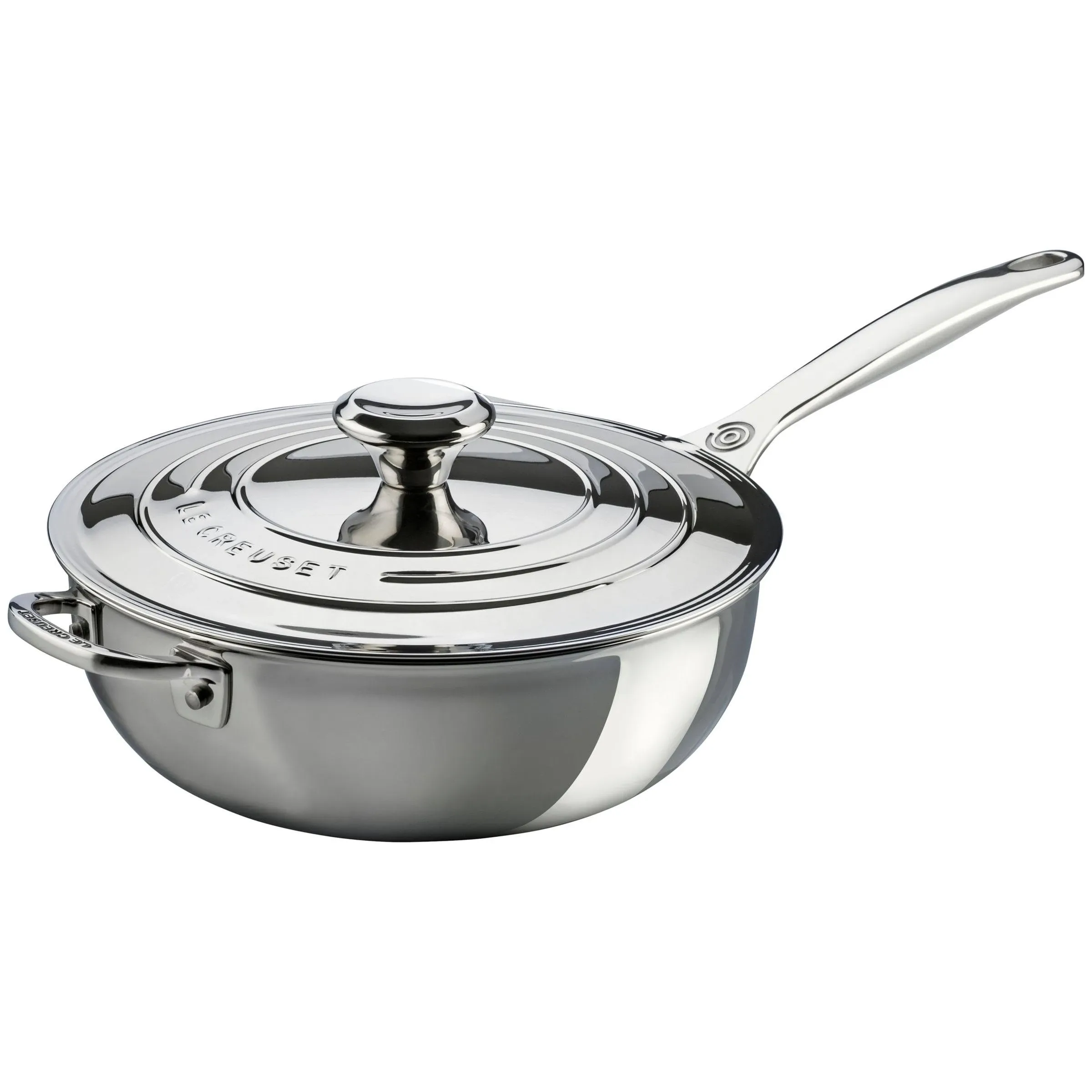 Le Creuset Tri-Ply Stainless Steel Pan 3.5 Quart Nonstick Saucier