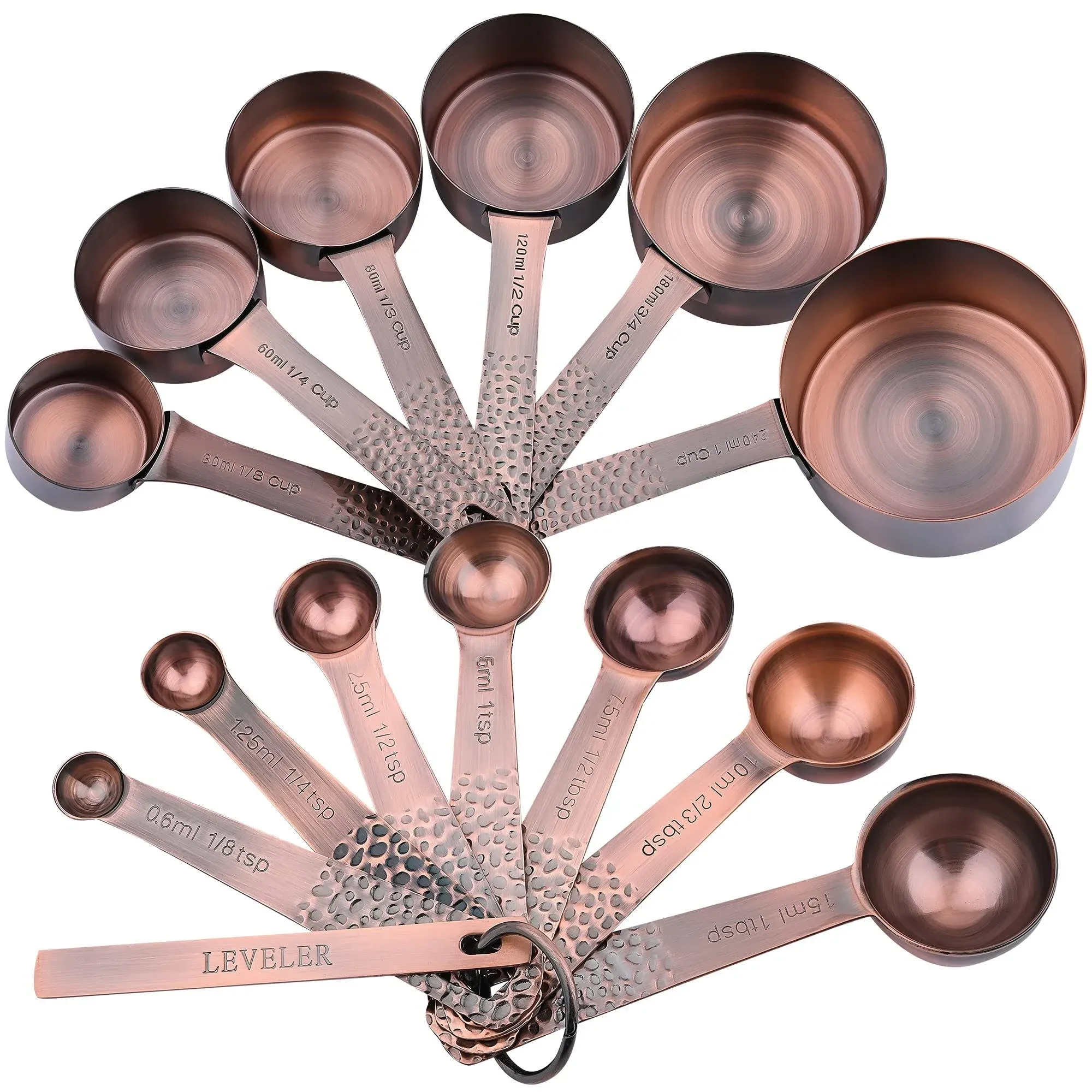 Smithcraft Measuring Cups and Spoons Set Copper Measuring Cups and Spoons Set...