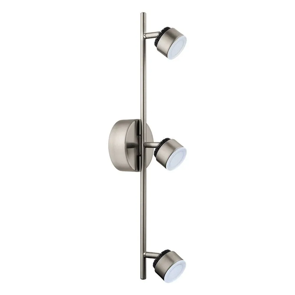 EGLO-Armento 1 Collection 22.83 in. W 3-Light Satin Nickel Dimmable Lighting LED