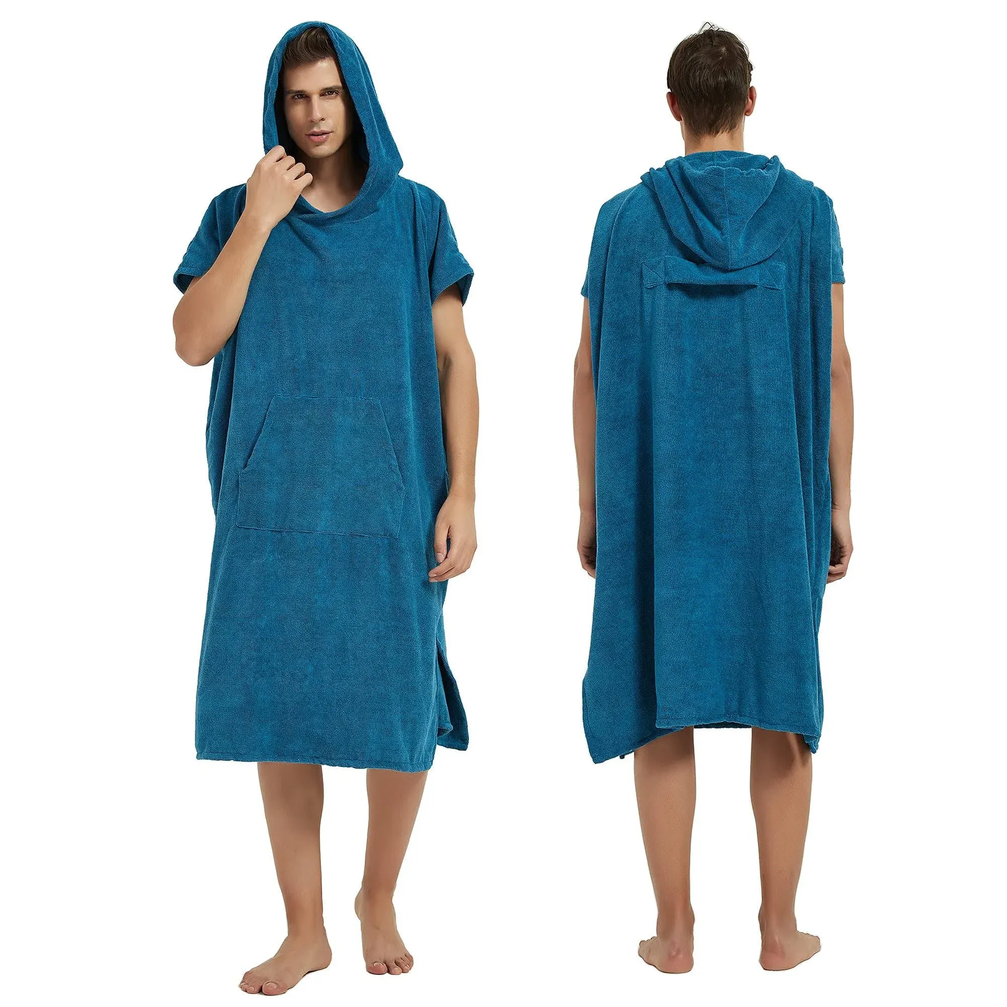 III HHONS Mens Beach Coverup Towel Poncho Adult Hoodie for Women Hooded Swim ...