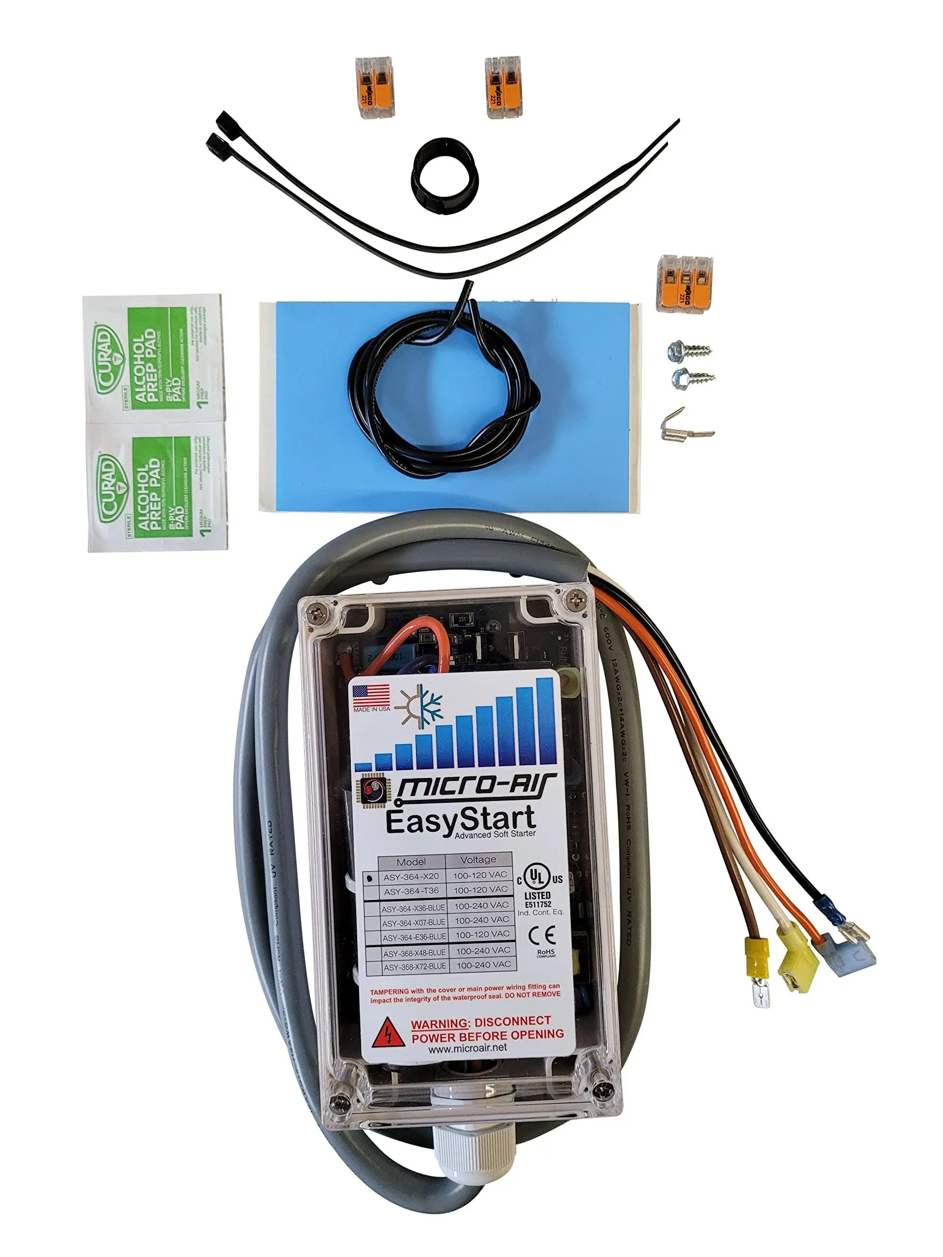 Micro-Air EasyStart 364, Marine Air Conditioner Soft Start for RV Air Conditioner Compressor Unit, Travel Trailer Accessories + Free Easy