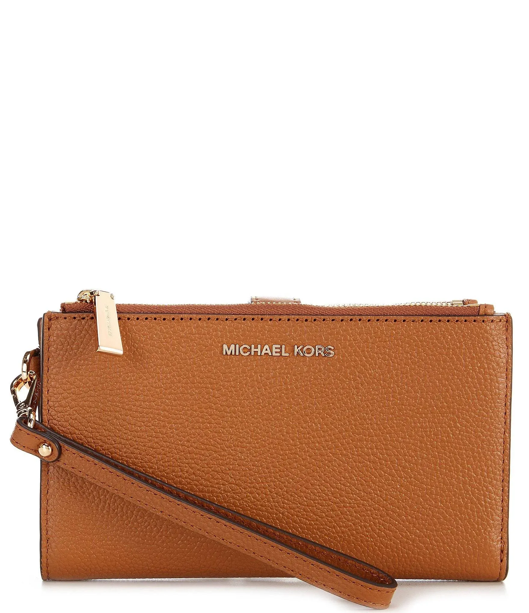 Michael Kors Adele Double Zip Wristlet Brandy