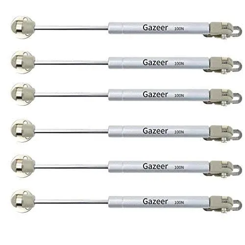 Gazeer 6 Pcs 100N/22.5lb Gas Struts 10inch Cabinet Struts Cabinet Shocks Cabinet ...