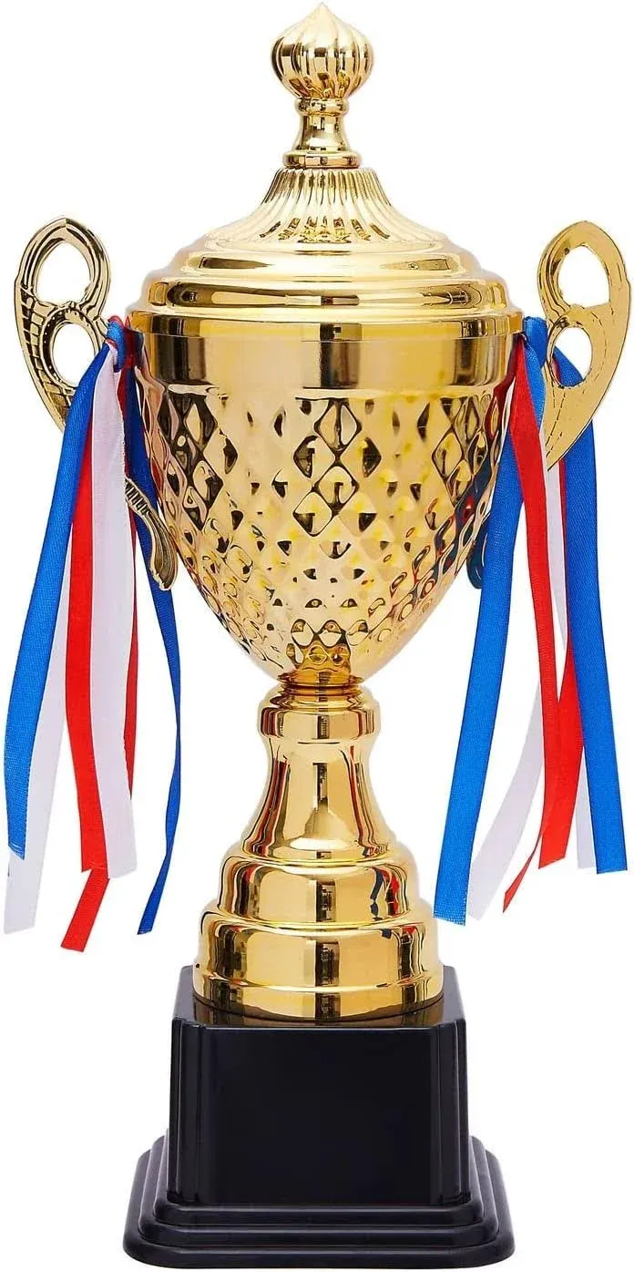 Juvale Large Gold Trophy Cup for Sport Tournaments, Competitions (15.2 x 7.5 x 3 ...