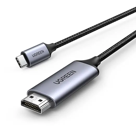 UGREEN Type C to HDMI Male to Male Cable Aluminum Shell 2m (Gray Black) 50571