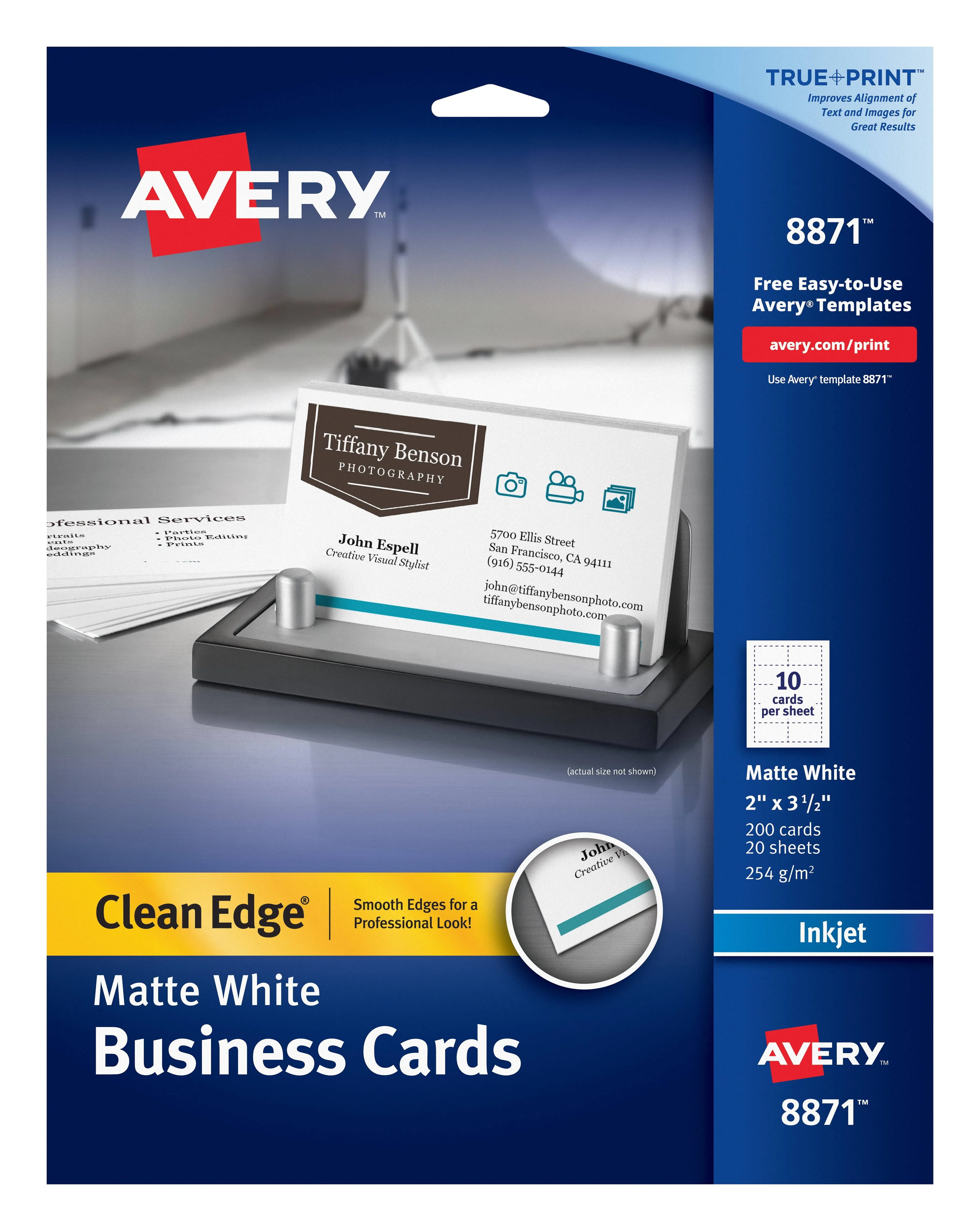 Avery Clean Edge Business Cards