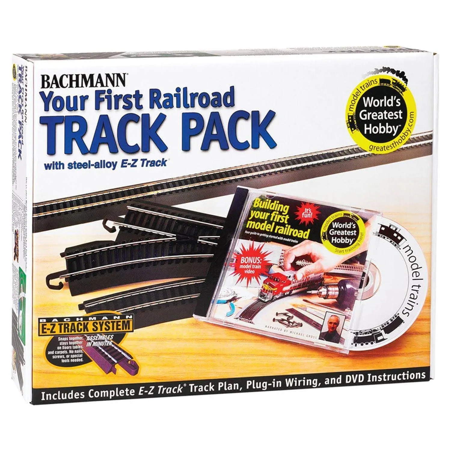 Bachmann E-Z Track Snap-Fit 00 Gauge 91.5cm Split from Thomas/Friends Train Set