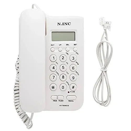 Siwmer Wired Telephone Desktop Telephone Fixed Telephone Caller ID Telephone ...