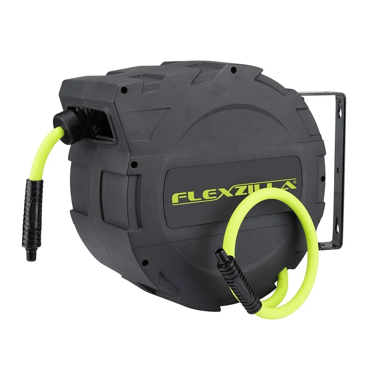 Flexzilla Enclosed Plastic Retractable Air Hose Reel, 3/8" x 30'