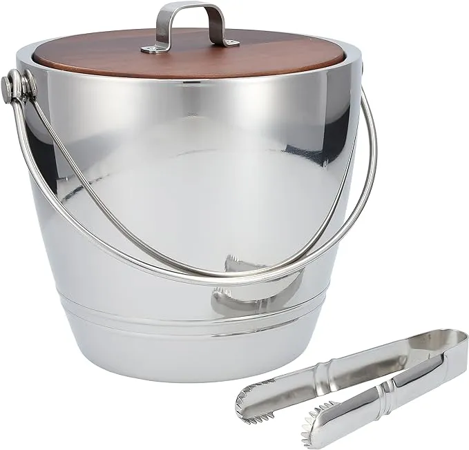 Crafthouse Fortessa Round Ice Bucket with Tongs