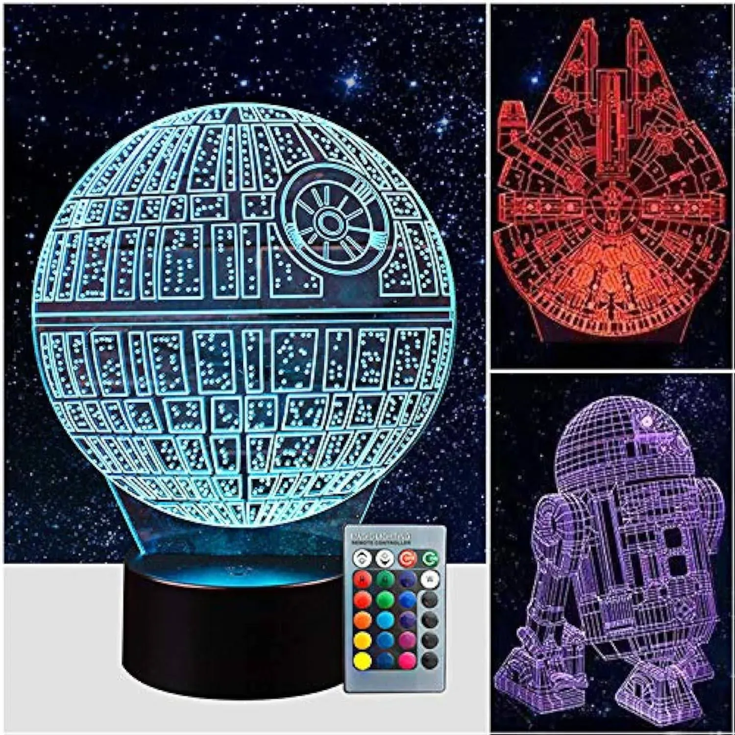 Manco 3 Pattern 16 Colors 3D Night Light Birthday Gifts for Fans