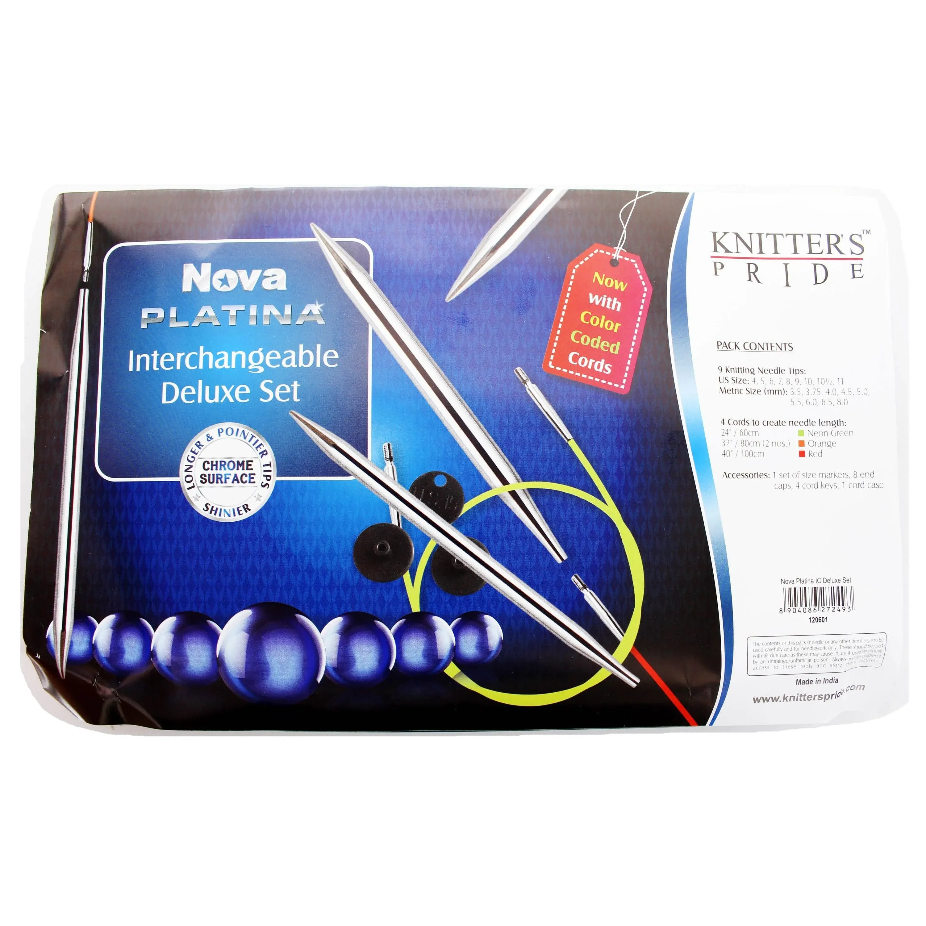 Knitter&#039;s Pride ::Nova Platina Deluxe Interchangeabl<wbr/>e Needle Set:: Brand New