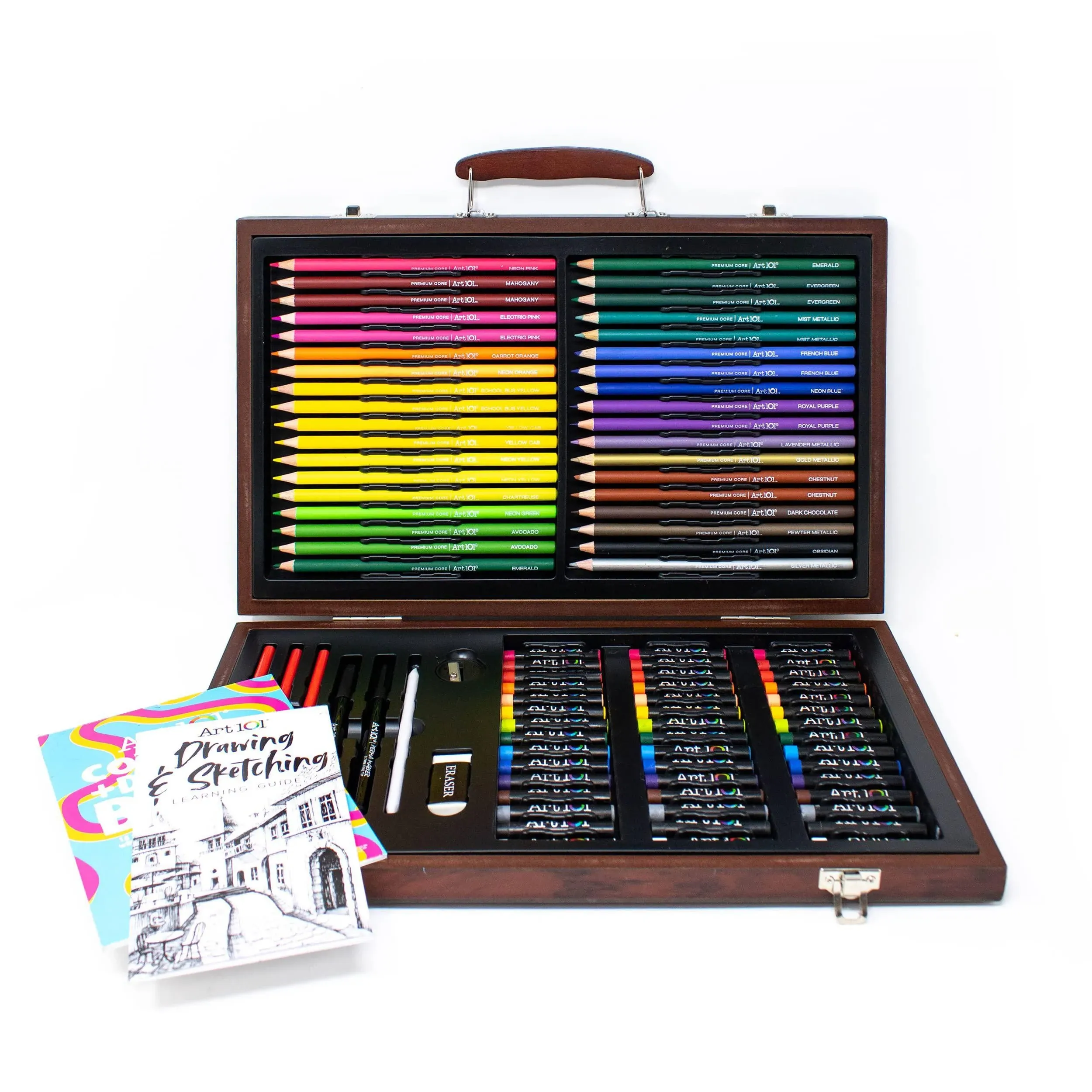 Art 101 Draw and Color Art Set, Assorted Colors, 106 Pieces (53106)