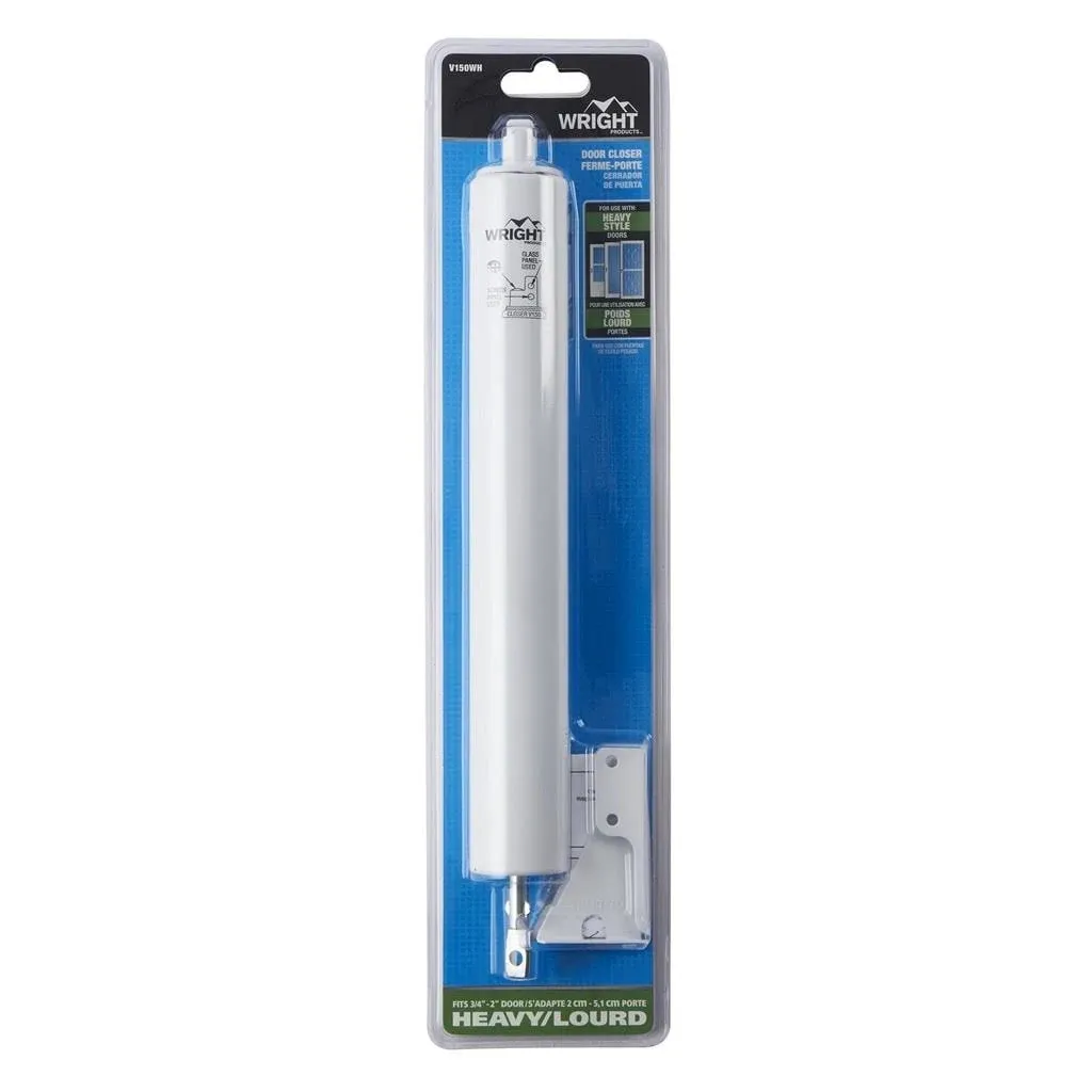 Wright Products V150WH Heavy-Duty Pneumatic Door Closer, White