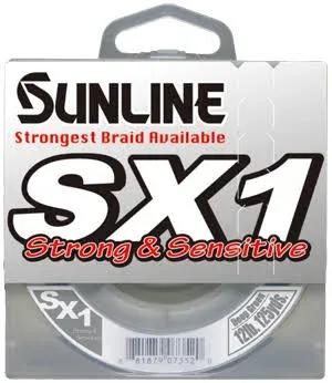 Sunline SX1 Braided Fishing Line Hi-Vis Yellow 600 Yard Spool - Select Lb. Test