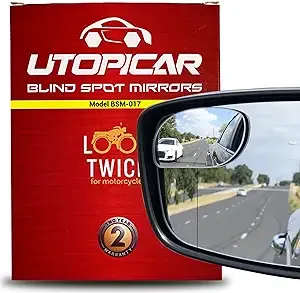 Blind Spot Convex Car Mirror: Rear view | Rearview Mirror Accessories for Car Interior - Women and Men Use Our Automotive Blindspot Mirrors for Larger Image and Improved Traffic Safety (2 pack)