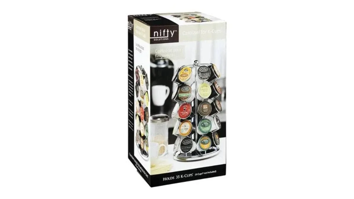 Nifty K Cup Holder – Compatible with K-Cups, Coffee Pod Carousel | 35 K 