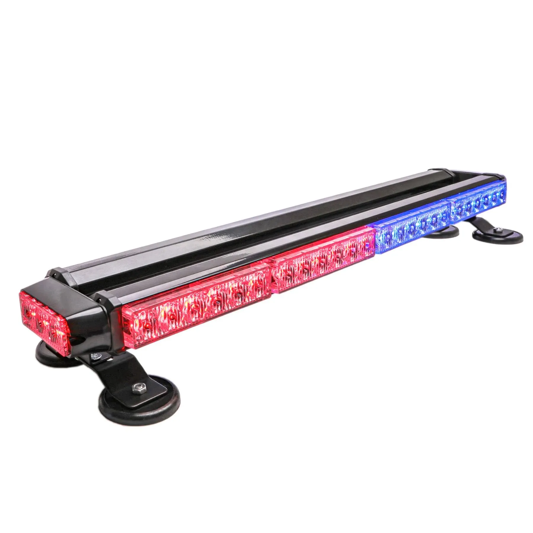 26.5" Red Blue 54 LED Rooftop Beacon Light Bar For Police Cops Firefighter Vehicles Work Truck Cars Emergency Warning Flashing EMS First Responder POV Strobe Light Traffic Advisor with Magnetic