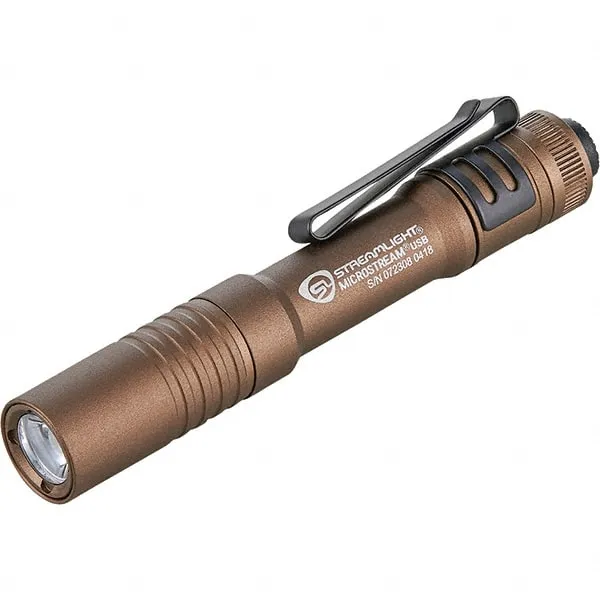 Streamlight 66608 MicroStream 250-Lumen EDC Ultra-Compact Flashlight with USB Rechargeable Battery, Clear Retail Packaging, Coyote