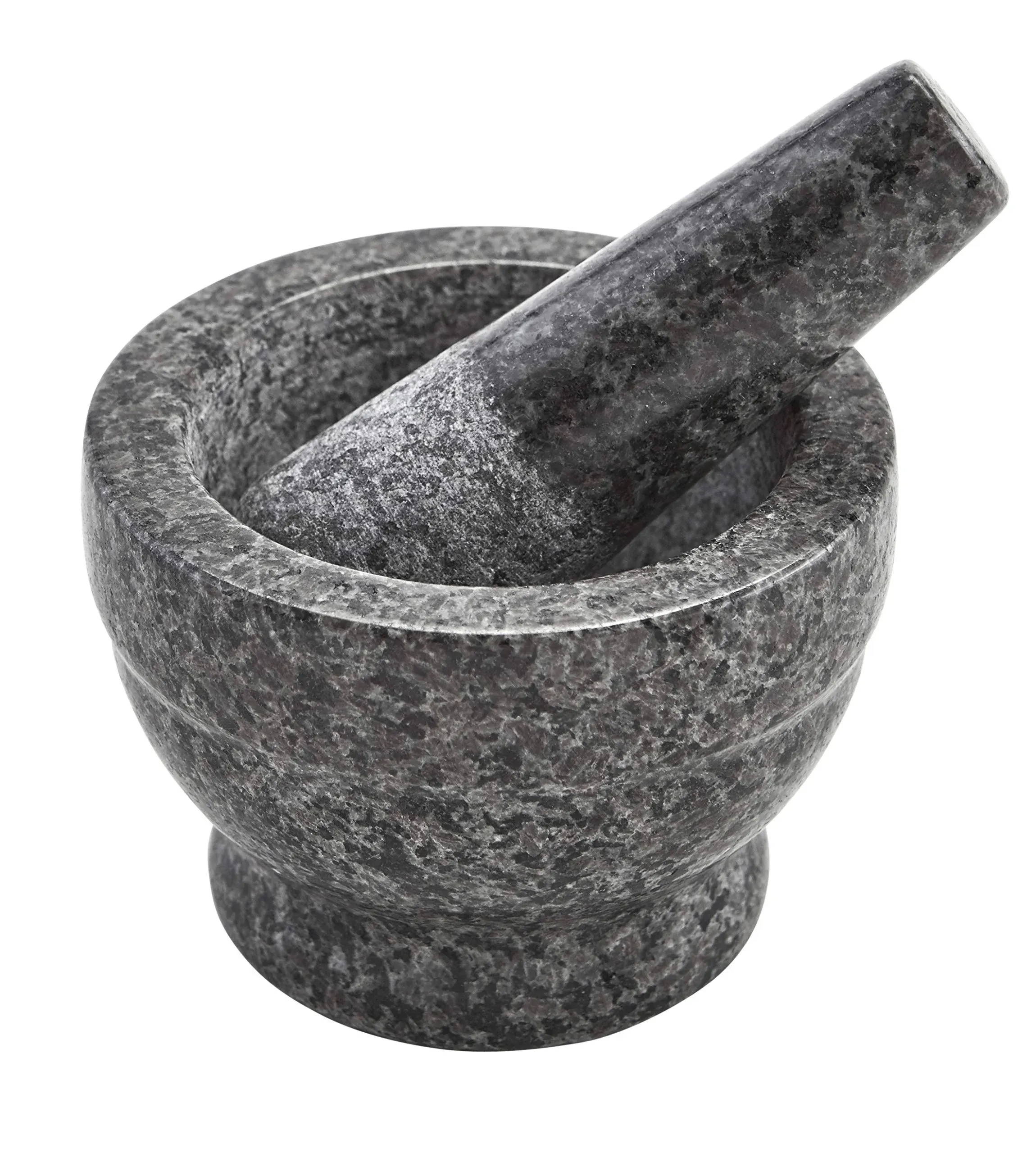 Imusa 3.75 inch Mini Polished Granite Mortar and Pestle for Grinding &amp; Crushing