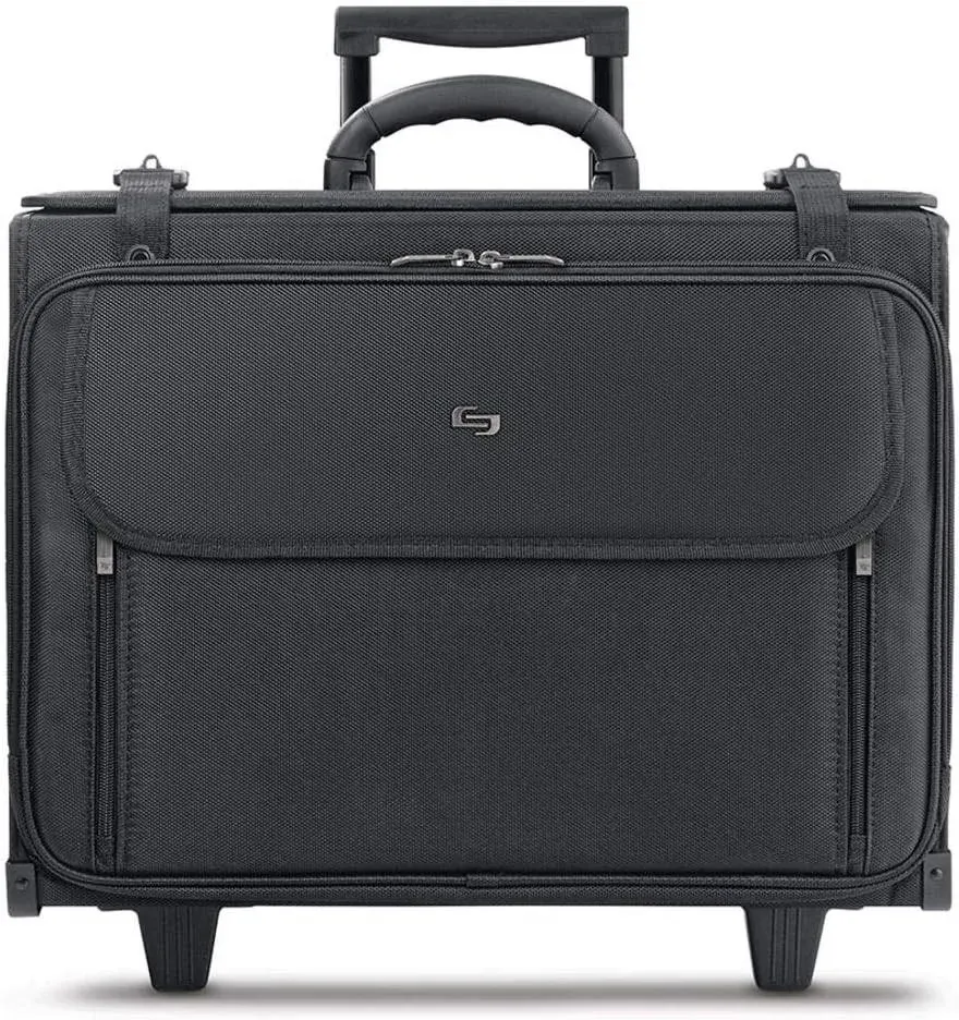 Solo Morgan Rolling Hard Side Catalog and Laptop Case, Black