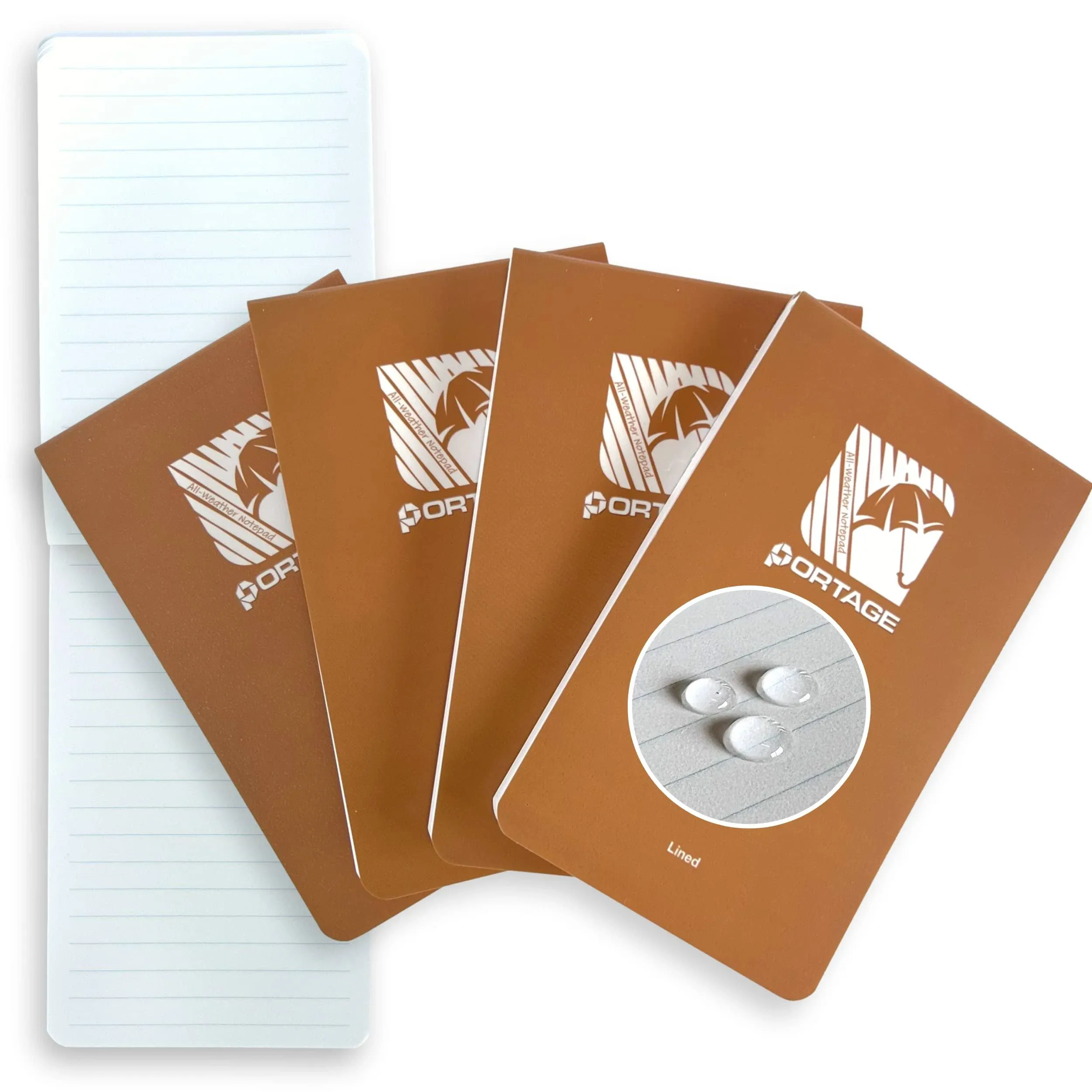 4 Pack All-Weather Memo Pocket Notebook Waterproof Notepad, 3x5 Inch