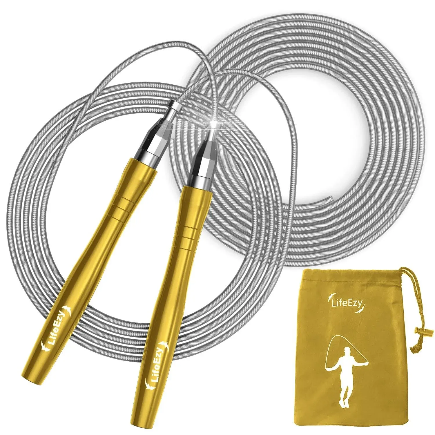 Jump Rope, High Speed Weighted Jump Rope - Premium Quality Tangle-Free - Self ...