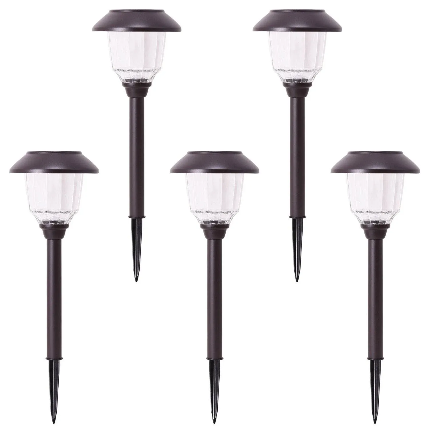 Member&s Mark 5-Piece LED Solar Path Lights, Oil-Rubbed Bronze