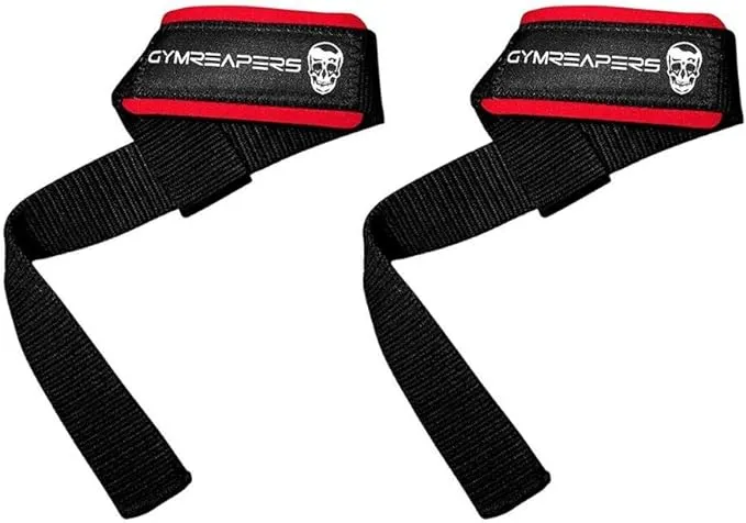 Gymreapers Lifting Wrist Straps for Weightlifting, Bodybuilding, Powerlifting, Strength Training, & Deadlifts - Padded Neoprene with 18 inch Cotton