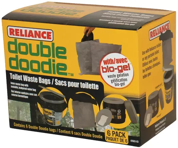 Reliance 2683-13 Double Doodie 2 Liter Portable Toilet Waste Bags (12 Bags)