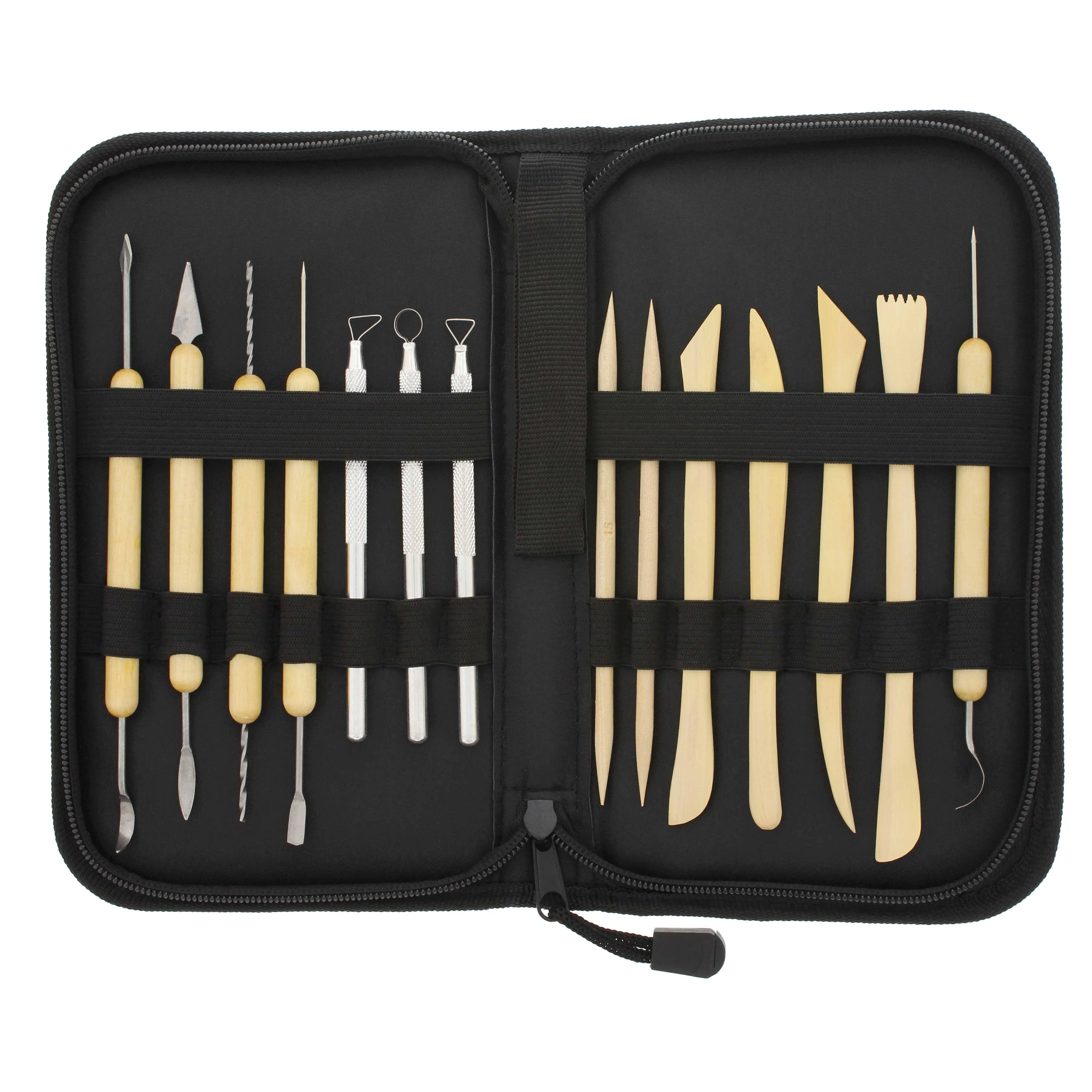 US Art Supply Pottery, Clay & Ceramics 14 Piece Tool Set Sculpting w/ Case