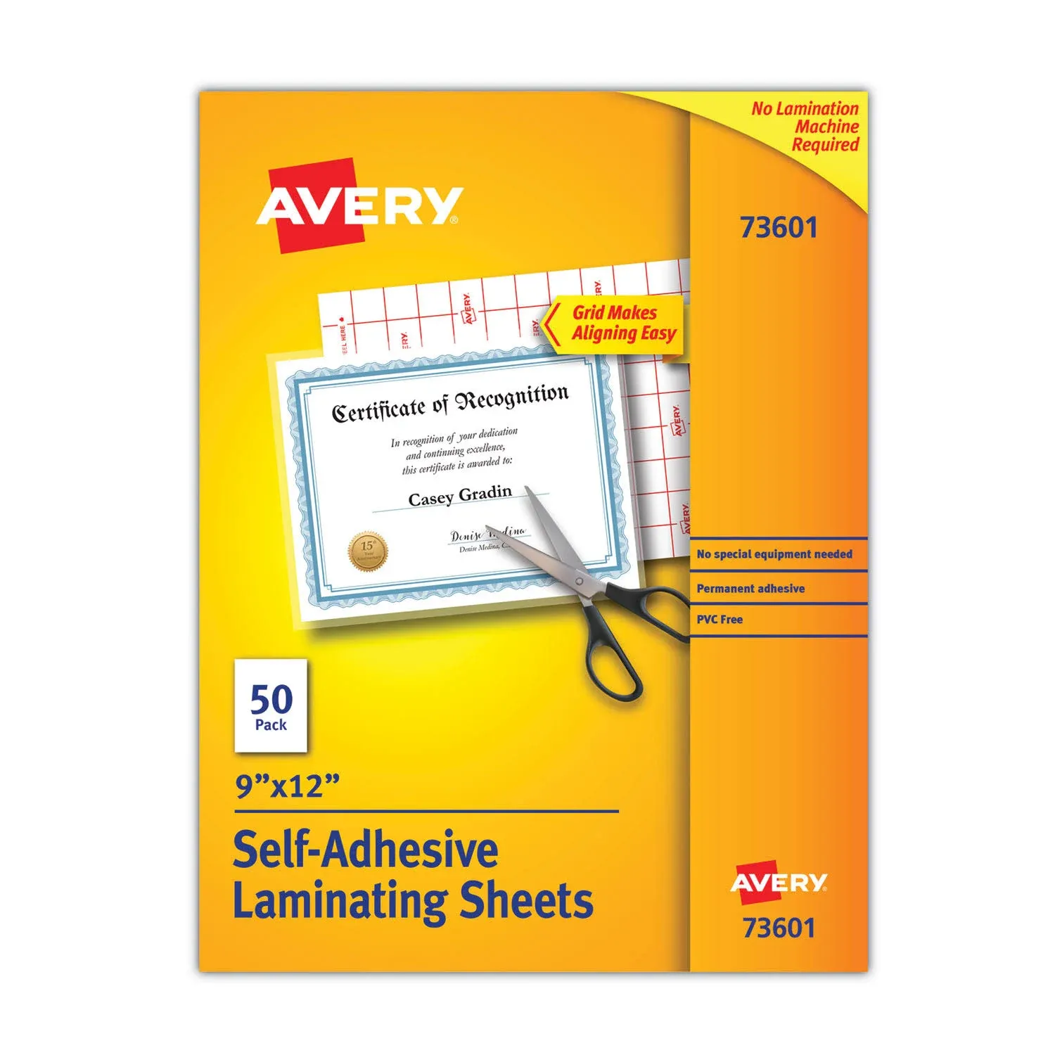 Avery Self Adhesive Laminating Sheets