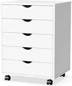 OLIXIS 5 Drawer Chest Wood File Cabinet