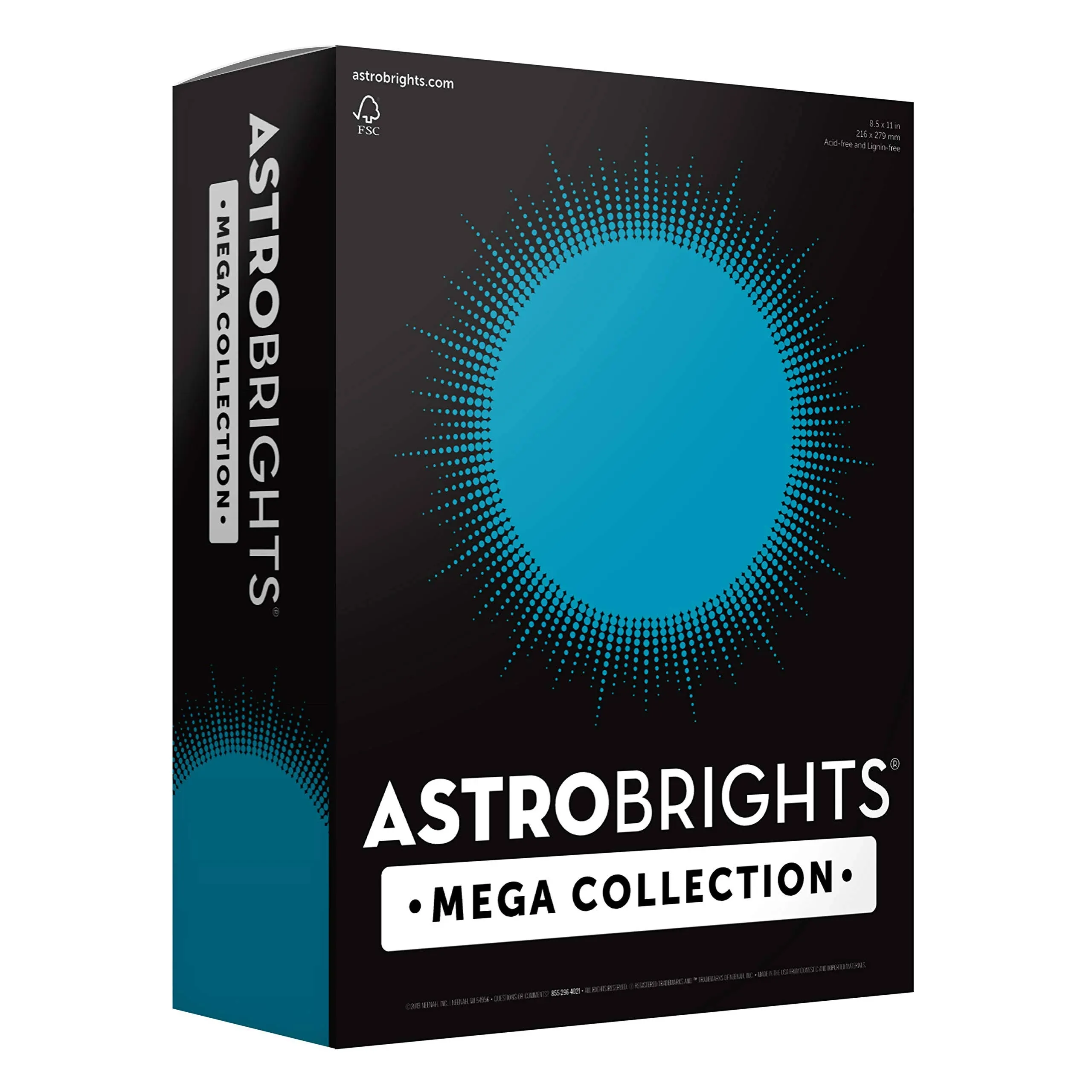 Astrobrights Mega Collection, Colored Paper, Ultra Blue, 625 Sheets, 24 lb/89 gs