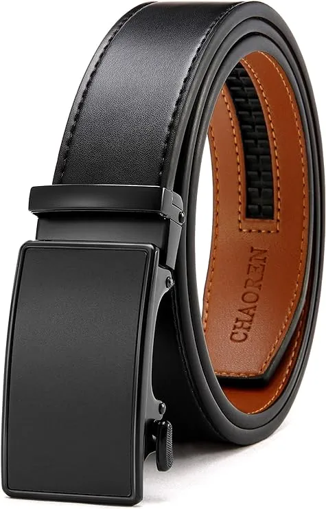 CHAOREN Mens Belt Leather Ratchet Belt - Customizable Fit, Effortless Style (35mm)