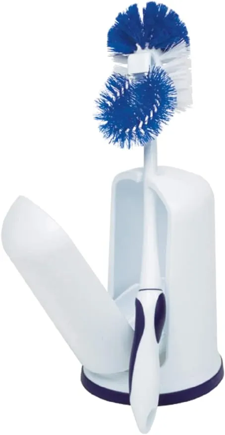 Rubbermaid Toilet Bowl Brush with Caddy Holder, with Caddy Holder, Cobalt Blue (FG6B9204COBLT)