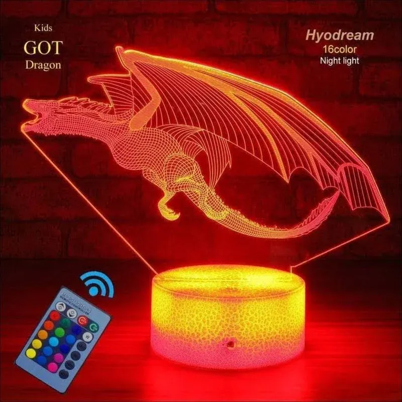 Dragon Lamp Dragon Night Light Kids Night Light,16 Colors with Remote Control Dragon Toy for Kids as a Birthday Gifts Christmas Gift for Boys and Girls (Drogon)