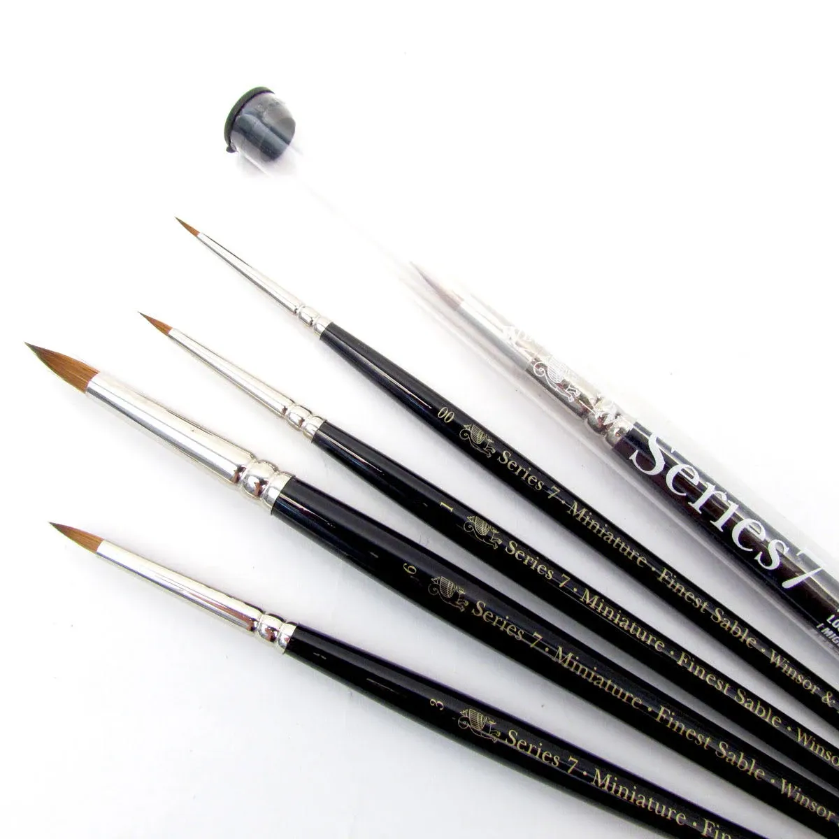 Winsor & Newton Series 7 Kolinsky Sable Miniature Watercolor Brush - Short Handle Round #3