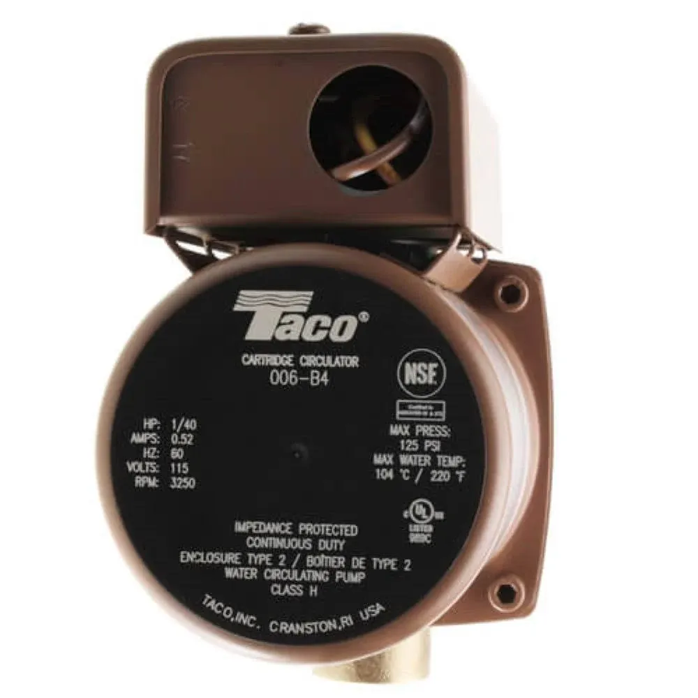 Taco 006-B4 Bronze Circulator Pump 3/4-Inch Sweat