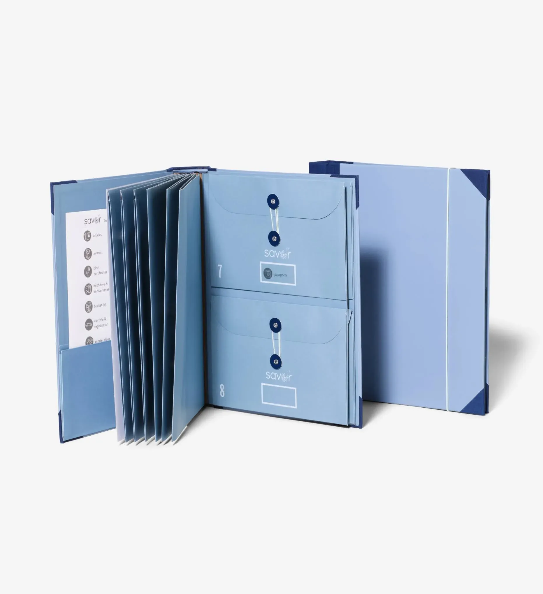 Savor Folio Document Organizer (Blue)