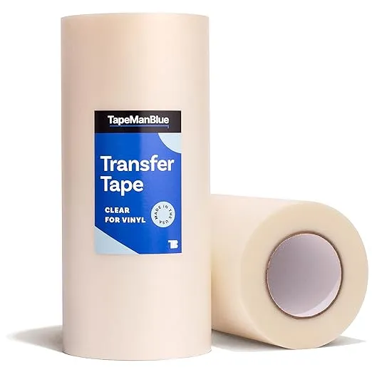 12&#034; x 50&#039; Roll of Clear Transfer Tape for Vinyl, Made in America, Premium-Gra...