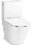 Kohler 22378 Brazn One-Piece Compact Elongated Toilet with Skirted trapway, Dual ...