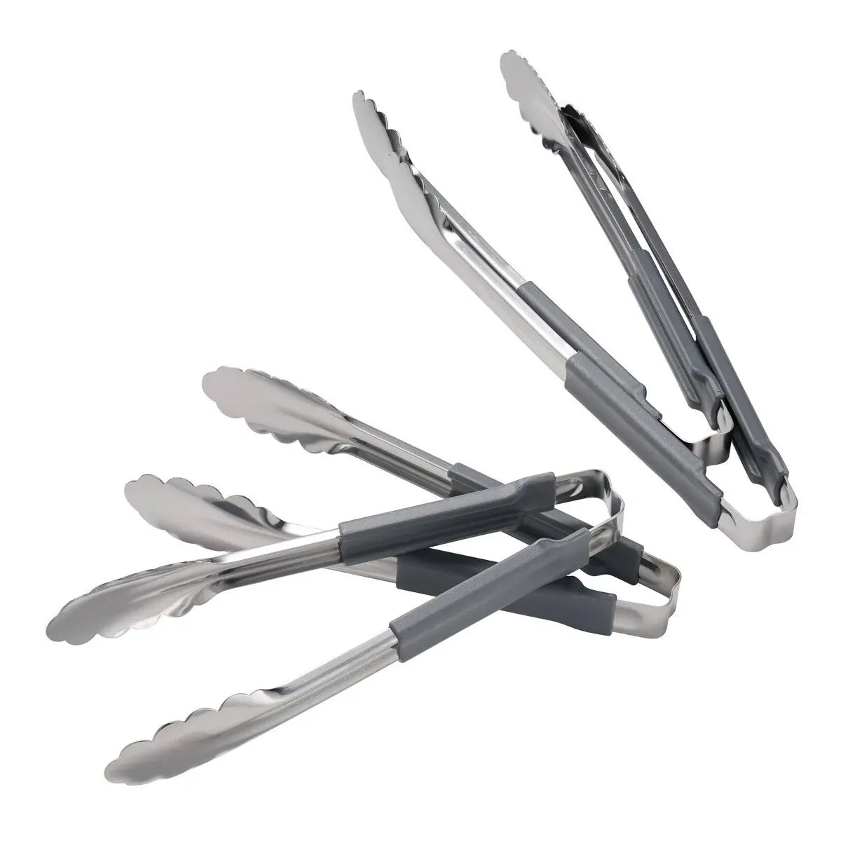 Tramontina ProLine Stainless Steel Tongs 4 Pack 9.5” &amp; 12” BBQ grill Accessories