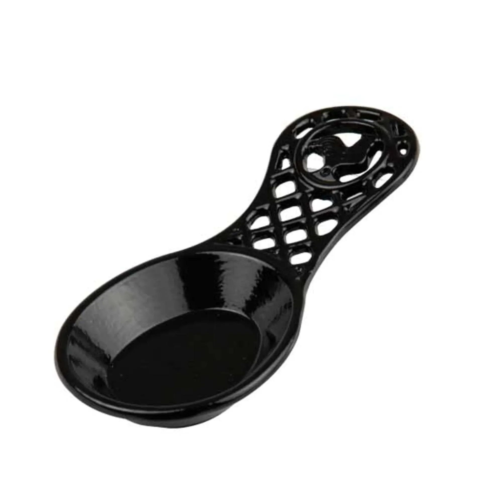 Home Basics Cast Iron Rooster Spoon Rest, Black