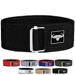 IBRO Premium 4 inch Weight Lifting Belt | Quick Locking Heavy Duty Metal Buckle | Ultimate Performance 100% Nylon for Cross Training, Bodybuilding,